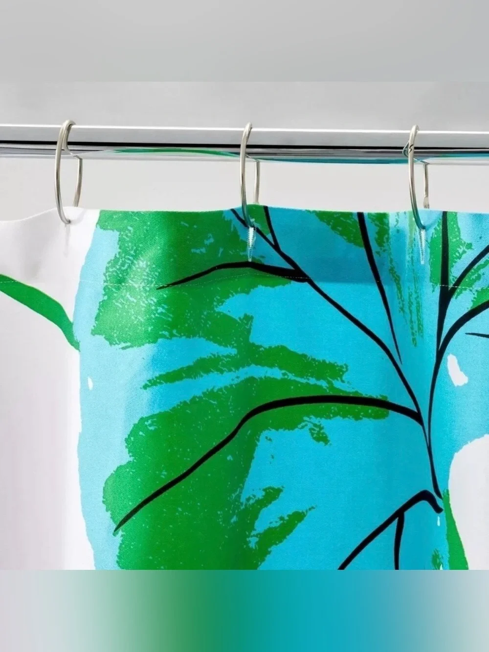 NWT Diane Von Furstenburg for Target Geranium Leaf Green Shower Curtain